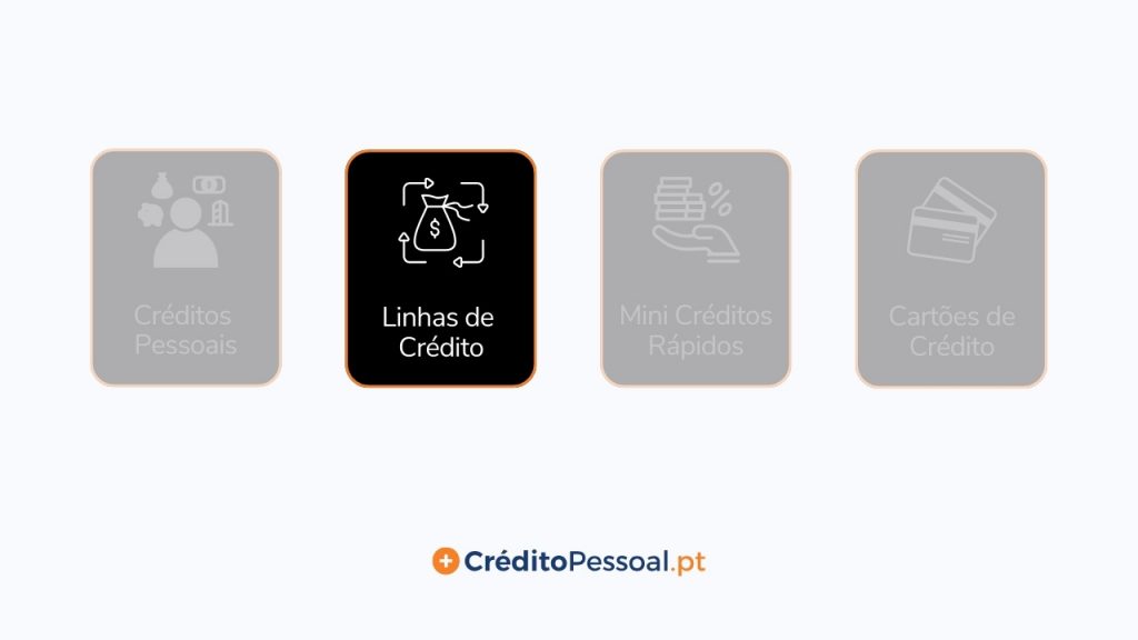 ilustração com opções de crédito rápido em Portugal e com destaque nas linhas de crédito