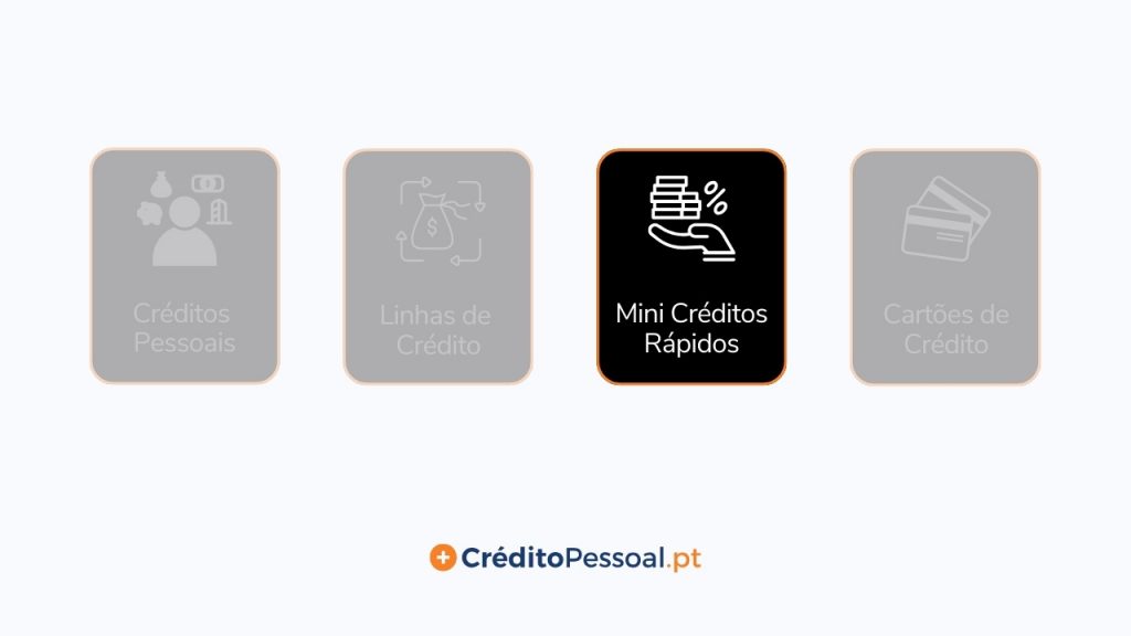 ilustração com opções de crédito rápido em Portugal e com destaque nos mini créditos rápidos