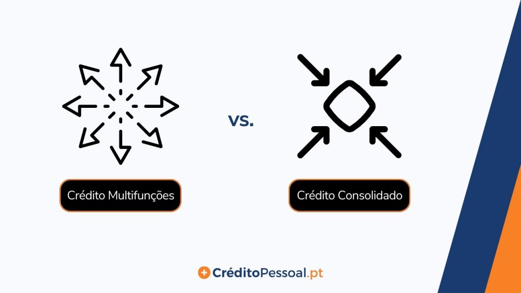 ilustração que coloca o crédito multifunções lado a lado com o crédito consolidado para comparação