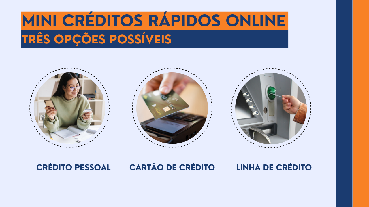 Mini créditos rápidos online: três opções possíveis